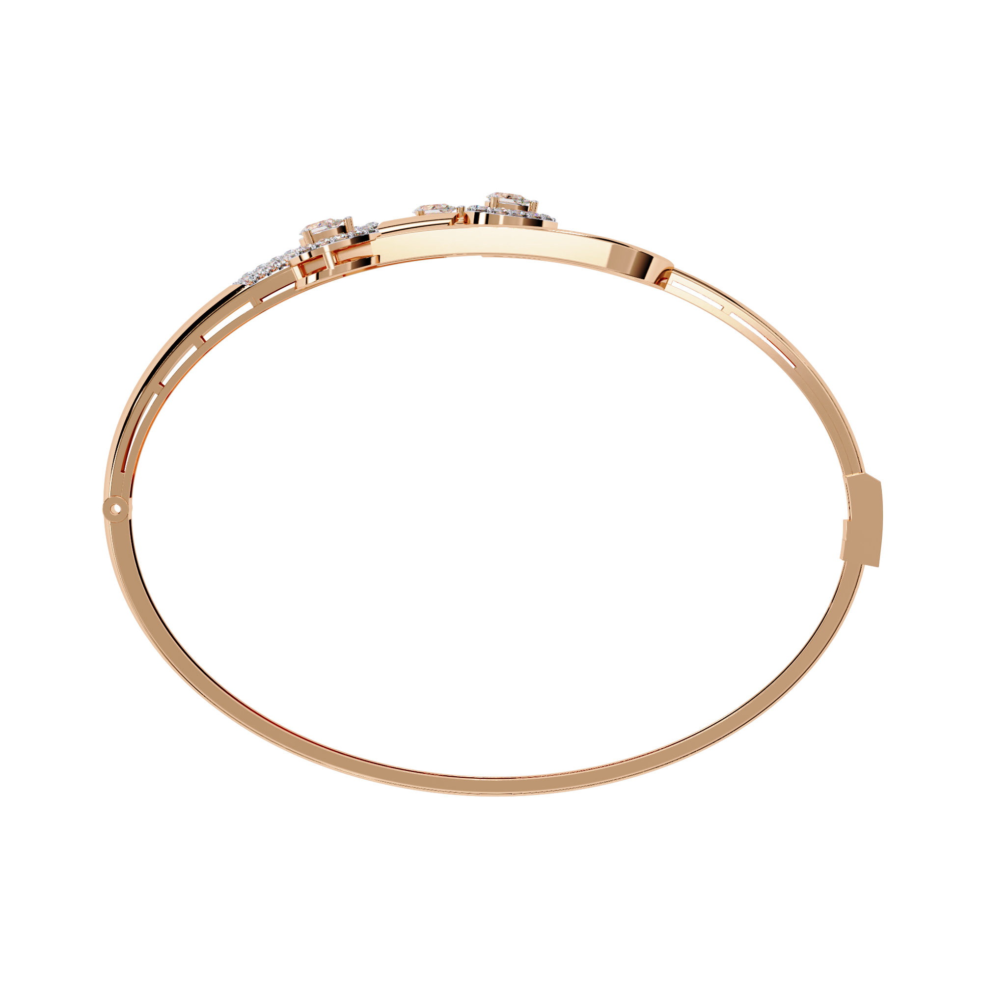 Solitairekart 0.73ct Geometric Diamond Accent Bracelet-HI Color, VS-SI Clarity